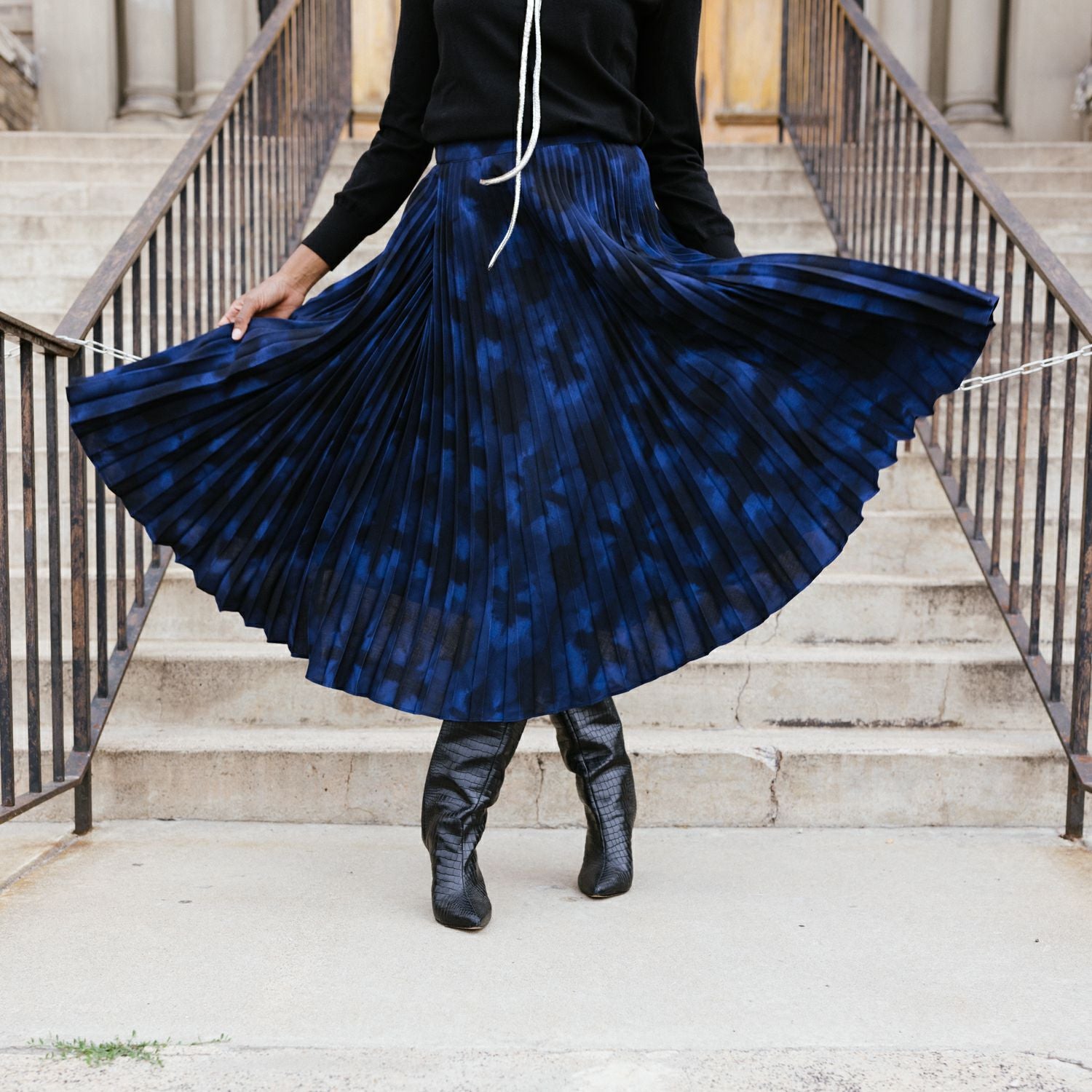 Vince Winter Tie Dye Midi Skirt - Main Image